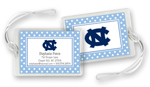 Noteworthy Collections College Luggage/ID Tags - Polka Dot (North Carolina) (CLT-UNC06)