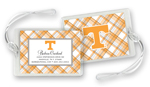 Noteworthy Collections College Luggage/ID Tags - Plaid (Tennessee) (CLT-UTN05)