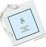 PicMe Prints - Luggage/ID Tags - Fine Lines Baby Blue