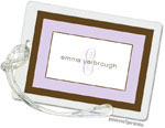 PicMe Prints - Luggage/ID Tags - Chocolate Border Lavender (Rectangle)
