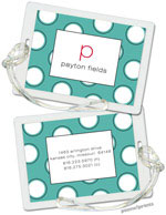 PicMe Prints - Luggage/ID Tags - Big Ol' Dots Turquoise