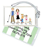 Starfish Art Luggage Tags - Create-Your-Own Family - Green Back