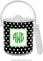 Boatman Geller - Custom Personalized Lucite Ice Buckets (Polka Dot) (IB+33ins+P06+si00+A09)