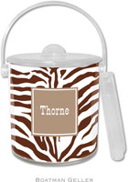 Boatman Geller - Custom Personalized Lucite Ice Buckets (Zebra) (IB+39ins+P14+si01+A10)