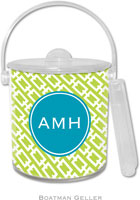 Boatman Geller - Custom Personalized Lucite Ice Buckets (Chain Link) (IB+41ins+P12+si04+A24)