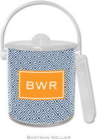 Boatman Geller - Custom Personalized Lucite Ice Buckets (Greek Key) (IB+45ins+P03+si05+A15)