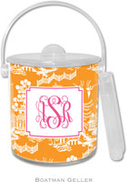 Boatman Geller - Custom Personalized Lucite Ice Buckets (Chinoiserie) (IB+63ins+P15+si00+A02)