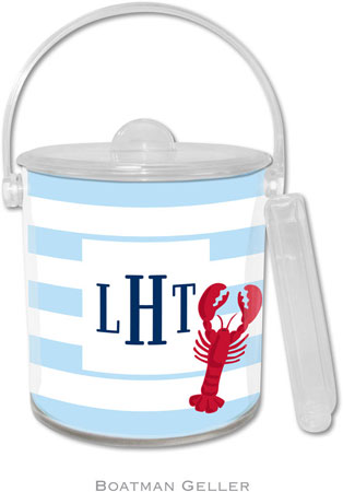 Boatman Geller Lucite Ice Buckets - Stripe Lobster