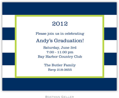 Boatman Geller - Create-Your-Own Birth Announcements/Invitations (Awning Stripe)