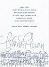 Checkerboard Jewish New Year Cards - Rooftops (CBR-HWP-Y)