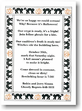 Krepe Kraft Invitations - Halloween Border