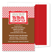 Noteworthy Collections - Invitations (Gingham BBQ Brown) (ID-1047)