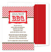 Noteworthy Collections - Invitations (Gingham BBQ White) (ID-1048)