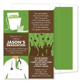 Noteworthy Collections - Invitations (3-Squared Dental Grad Olive - Graduation) (ID-1070)