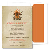 Noteworthy Collections - Invitations (Meat � Fire � Beer) (ID-1109)