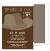 Noteworthy Collections - Invitations (Tip Your Hat Y'all Chocolate) (ID-1112)