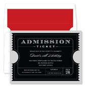 Noteworthy Collections - Invitations (Admission Ticket Black) (ID-1116)