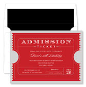 Noteworthy Collections - Invitations (Admission Ticket Red) (ID-1117)