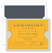 Noteworthy Collections - Invitations (Admission Ticket Bright Gold) (ID-1118)