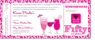 Noteworthy Collections - Invitations (Pink Leopard 50 Boarding Pass) (ID-1144)