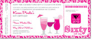 Noteworthy Collections - Invitations (Pink Leopard 60 Boarding Pass) (ID-1145)