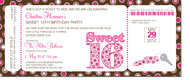 Noteworthy Collections - Invitations (Sweet 16 Boarding Pass) (ID-1146)
