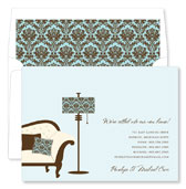 Noteworthy Collections - Invitations (New Home Damask - Moving Cards/Open House) (ID-1186)