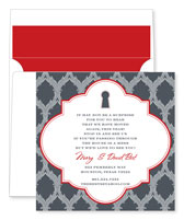 Noteworthy Collections - Invitations (Keyhole Charcoal - Moving Cards/Open House) (ID-1197)