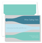 Noteworthy Collections - Invitations (Three Wine Bottles Earth & Sky) (ID-460)