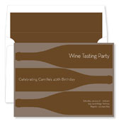 Noteworthy Collections - Invitations (Three Wine Bottles Brown) (ID-462)