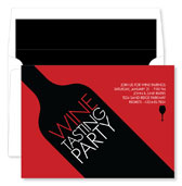 Noteworthy Collections - Invitations (Wine Tilt Black & Red) (ID-465)