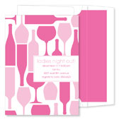 Noteworthy Collections - Invitations (Wine Silhouettes Pink) (ID-472)
