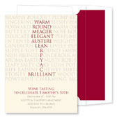Noteworthy Collections - Invitations (Wine Words Vanilla) (ID-477)