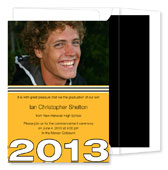 Noteworthy Collections - Graduation Invitations (Baseline: 2012 - Bright Gold & Black with Photo) (DG-359-C03B)