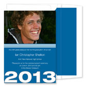 Noteworthy Collections - Graduation Invitations (Baseline: 2012 - Blue & White with Photo) (DG-365-C10)