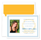 Noteworthy Collections - Graduation Invitations (Acanthus Horizontal - Royal & Bright Gold with Photo) (DG-376-C08)