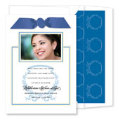 Noteworthy Collections - Graduation Invitations (Acanthus with Ribbon - Royal & Bright Gold with Photo) (DG-389R-C08)
