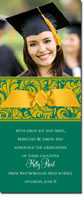 Noteworthy Collections - Graduation Invitations (Antique Swirls � Green & Gold with Photo) (DG-395R-C01)