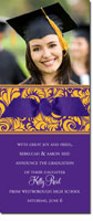 Noteworthy Collections - Graduation Invitations (Antique Swirls � Purple & Bright Gold with Photo) (DG-396R-C02)