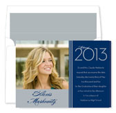 Noteworthy Collections - Graduation Invitations (2012 Grad � Navy & Silver with Photo) (DG-480-C09)