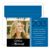 Noteworthy Collections - Graduation Invitations (2012 Grad � Blue & Black with Photo) (DG-481-C10)