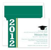 Noteworthy Collections - Graduation Invitations (Simple Band Grad � Green & Gold) (ID-225-C01)