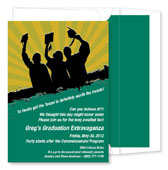 Noteworthy Collections - Graduation Invitations (Worth the Hassle � Green & Gold) (ID-251-C01)