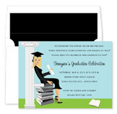 Noteworthy Collections - Graduation Invitations (Stylish Grad Blonde Hair) (ID-264-BL)