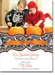 Noteworthy Collections - Halloween Photo Cards (Book Plate Swirly Skulls with Ribbon) (DG-1165-R)