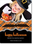 Noteworthy Collections - Halloween Photo Cards (Book Plate Halloween Plaid with Ribbon) (DG-1166-R)