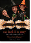 Noteworthy Collections - Halloween Photo Cards (Book Plate Halloween Circle Dots with Ribbon) (DG-1167-R)