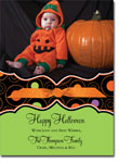 Noteworthy Collections - Halloween Photo Cards (Book Plate Halloween Circle Pattern with Ribbon) (DG-1174-R)