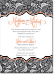 Noteworthy Collections - Halloween Inviations (Book Plate Swirly Skulls) (ID-1165)