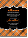 Noteworthy Collections - Halloween Inviations (Book Plate Halloween Plaid) (ID-1166)